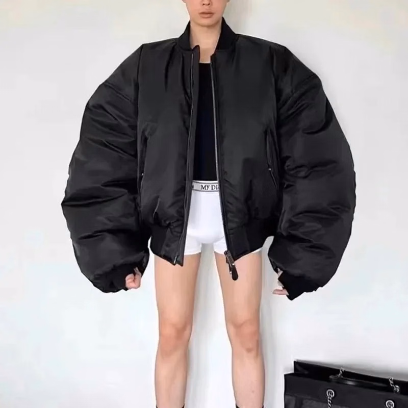 Custom Thick Puffer Bomber Jacket