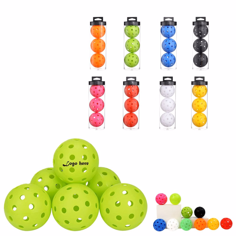 High-Visibility PE Precision Drilled Pickleball Set
