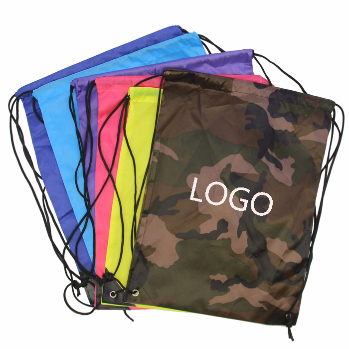 210D Polyester Drawstring Cinch Backpack--11.4"X14"