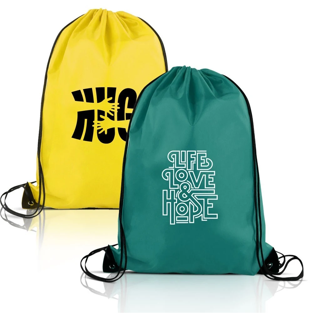 Polyester Sports Drawstring Backpack ( 14" X 18" ) 1