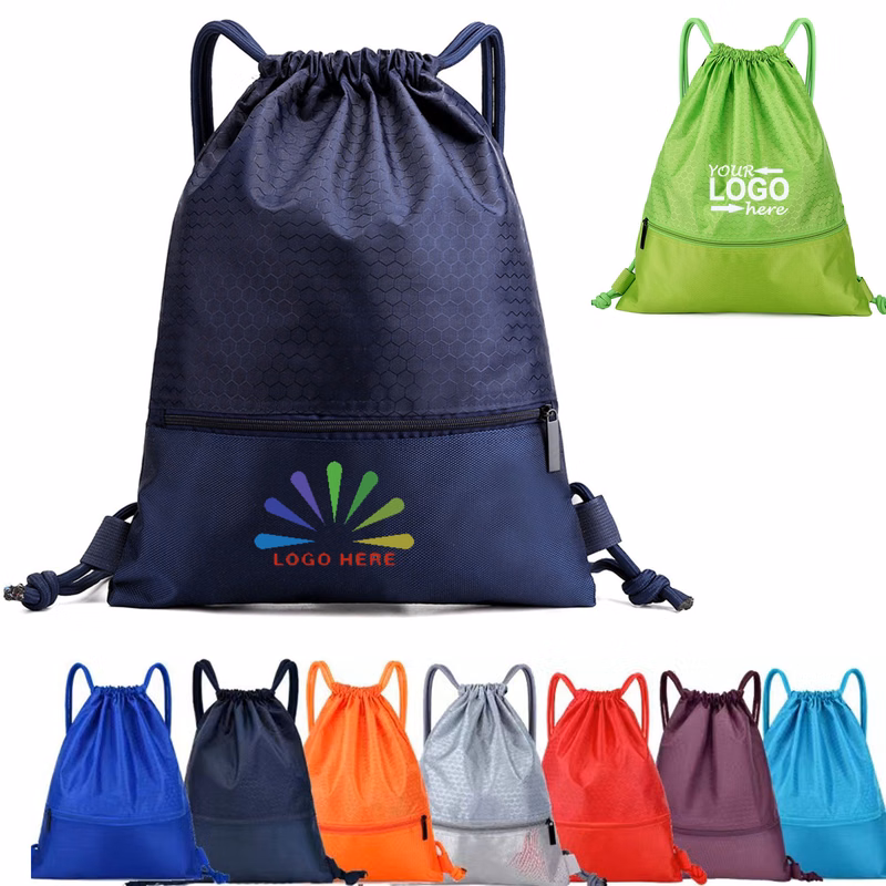 Waterproof Drawstring Backpacks With Pocket