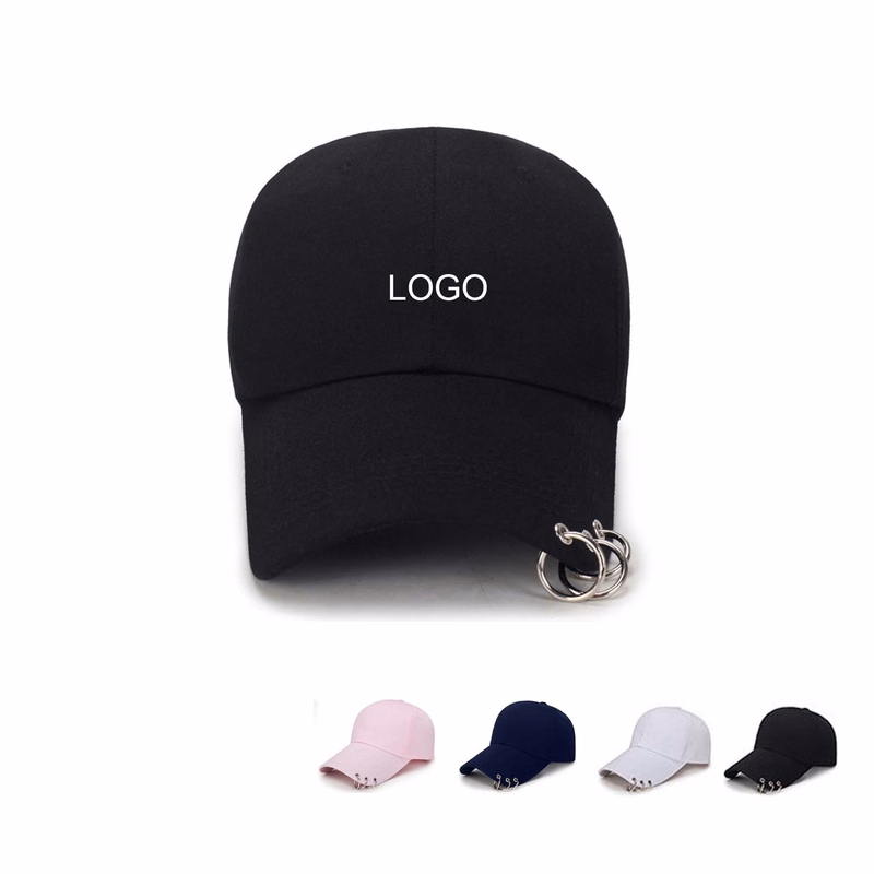 Baseball Cap With Iron Rings