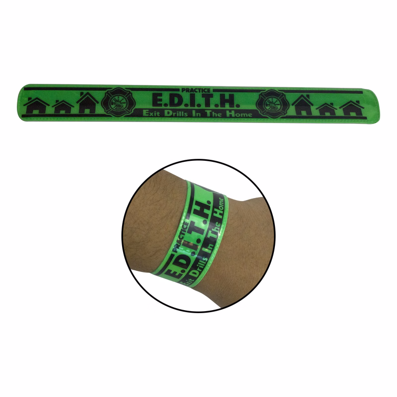 Reflective (Small) Vinyl Slap Bracelet  + 1-2 color logo