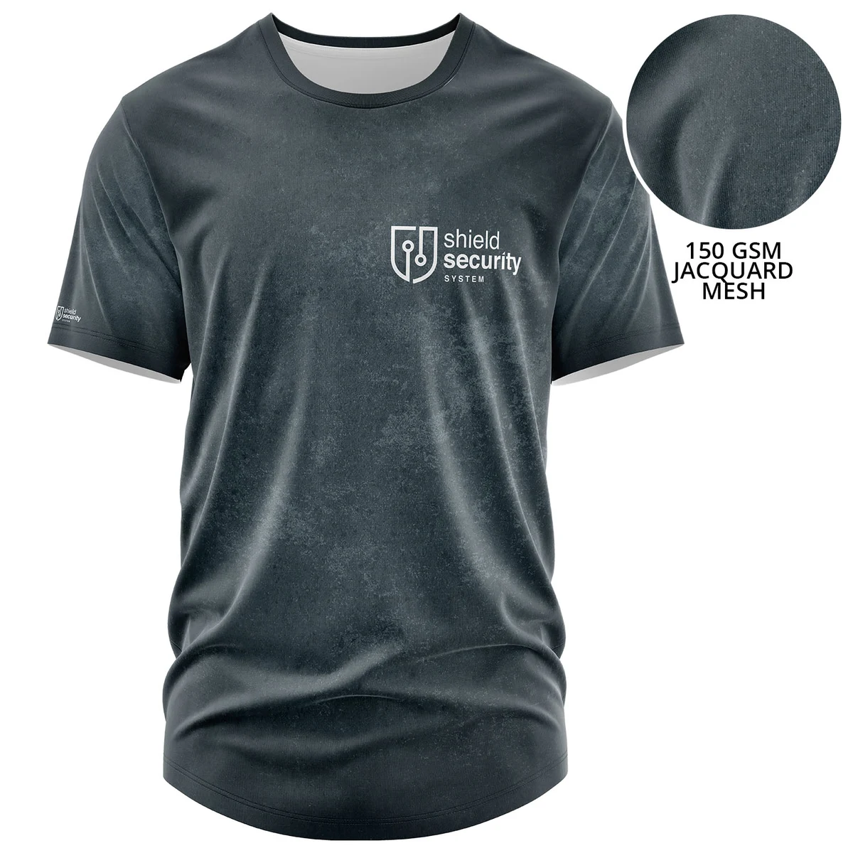 Unisex 150 GSM Jacquard Mesh Performance Short Sleeve Sublimation T-shirt 1