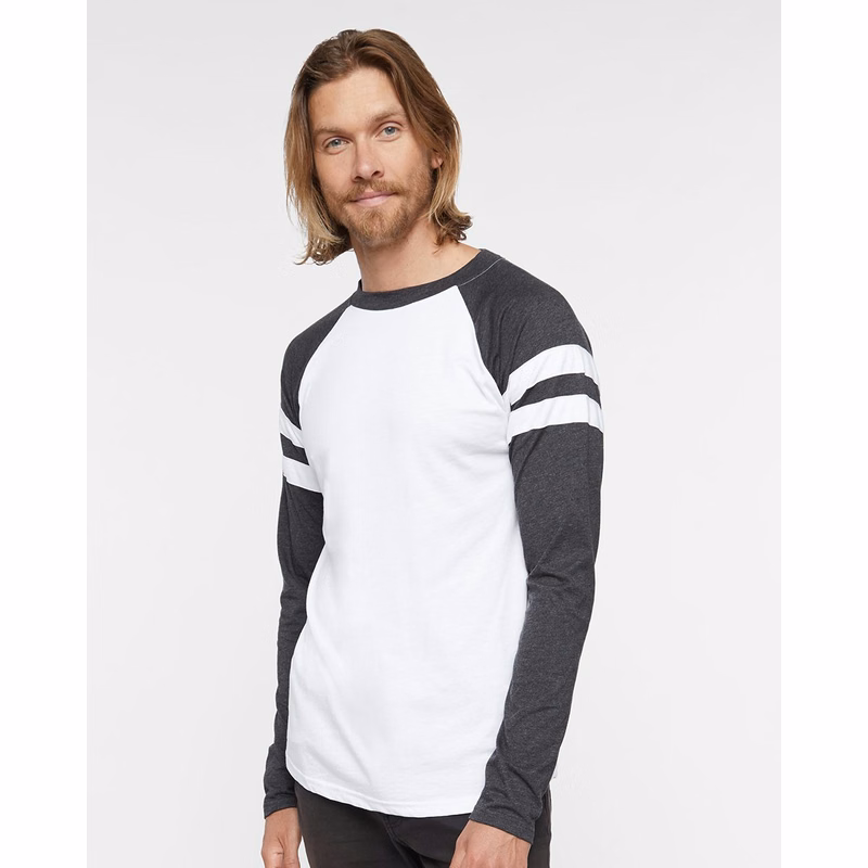 Unisex Fine Jersey Mash Up Long Sleeve Tee - 6934
