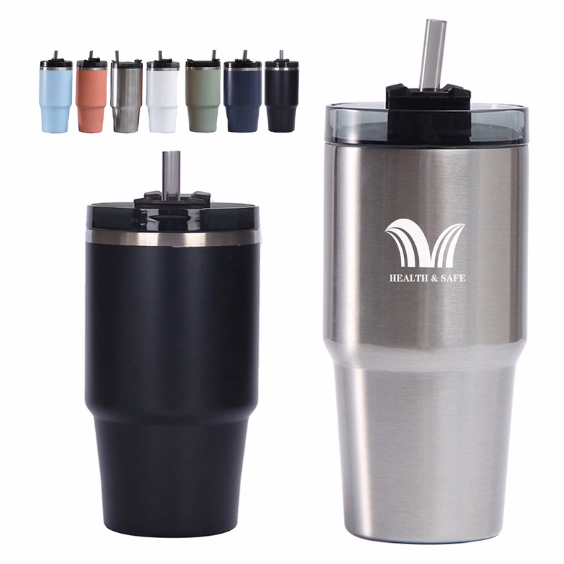 Stianless Steel  Coffee Tumbler With Straw