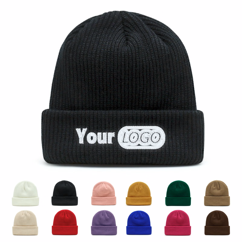 Customizable Knit Beanie Hat