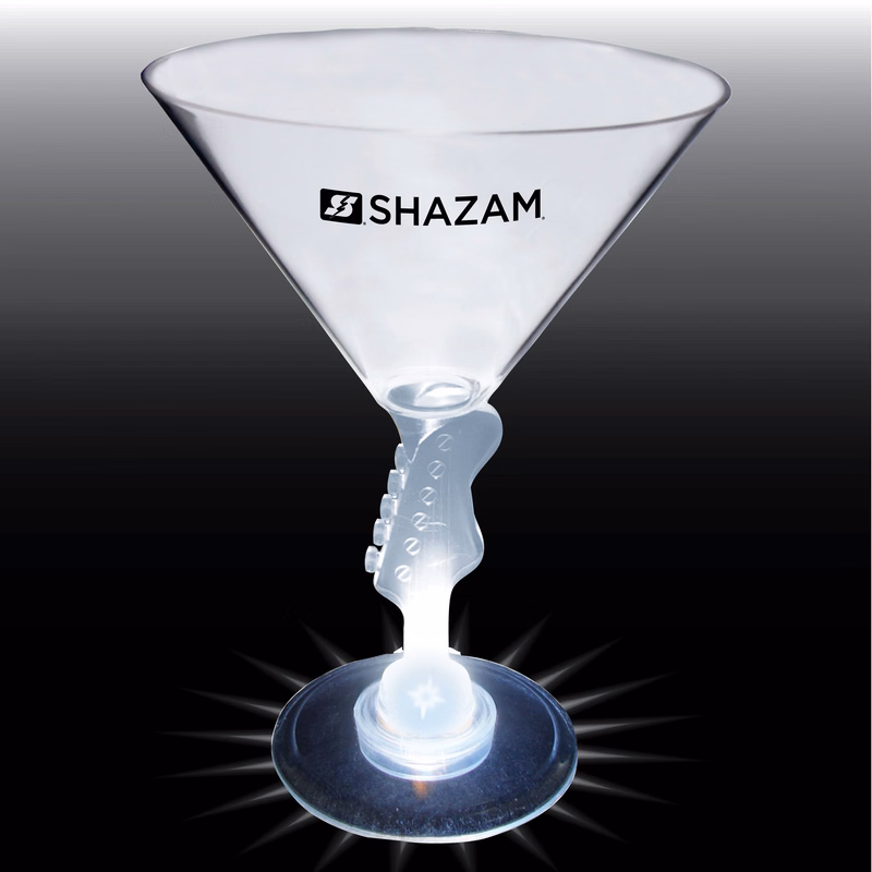 10oz Light Up Novelty Stem Plastic Martini Glass