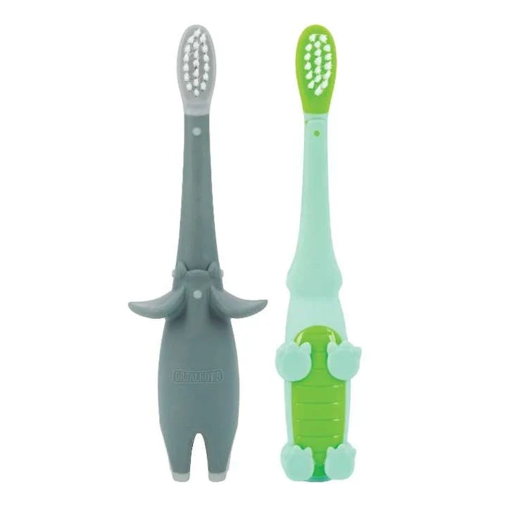 Toddler Toothbrush Sets Alligator & Elephant 1