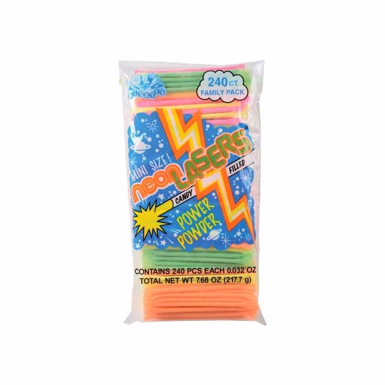Mini Neon Lasers Powder Candy - 240 Pack