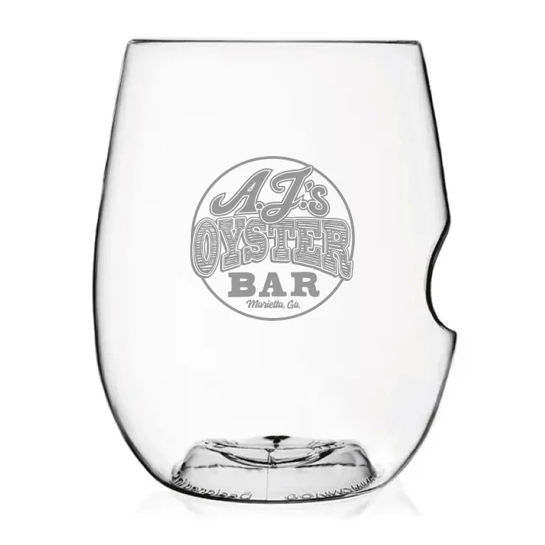 12 oz White Govino Plastic Stemless Wine Glass Taster 1
