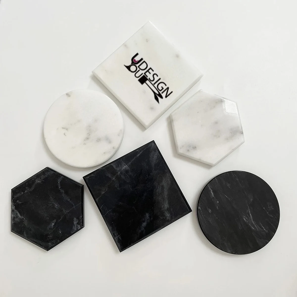 Marble Coaster Stylish Home Stone Neutral 1