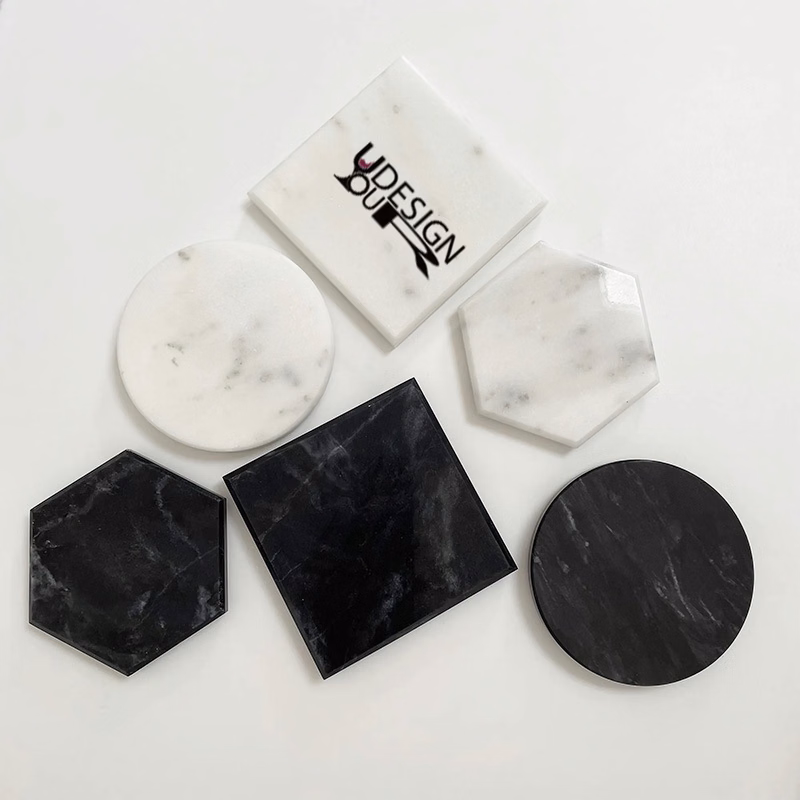 Marble Coaster Stylish Home Stone Neutral