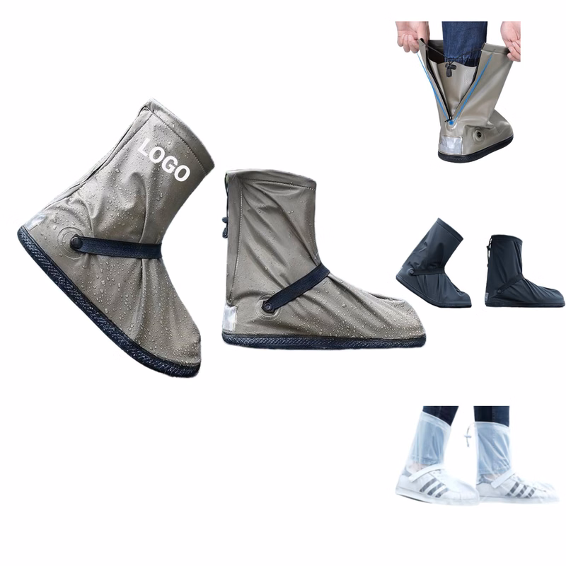 Cycling Shoe Cover Anti Slip In Rainy Days Easy To Wear With Zipper