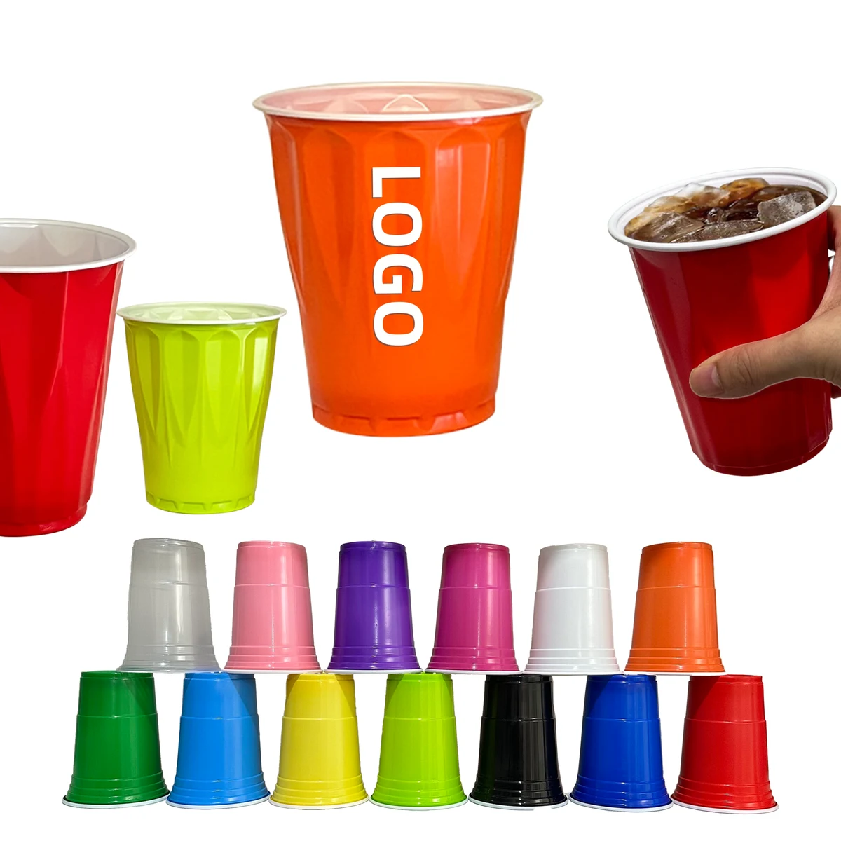 Diamond Shaped Plastic Beer Party Cups 1