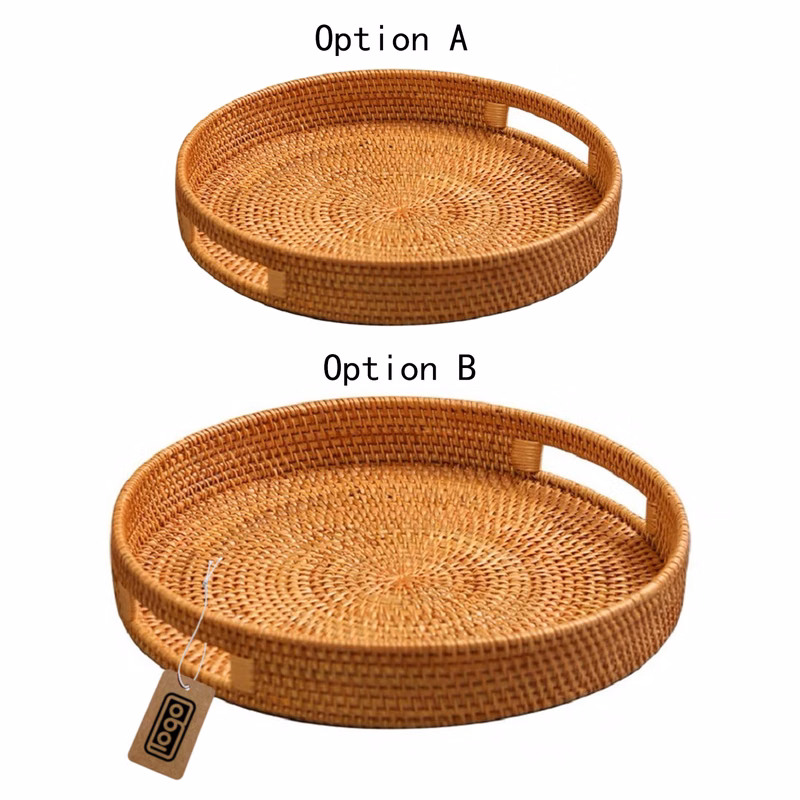 Round Woven Grass Fruit Tray