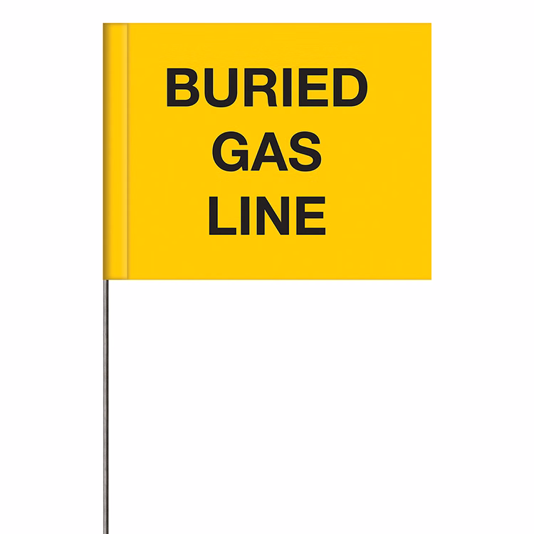 Generic Message Marking Flags - Buried Gas Line Generic Message Marking Flags - Sewer