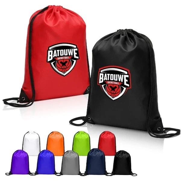 Heavy Duty Drawstring Backpack 420D polyester 1