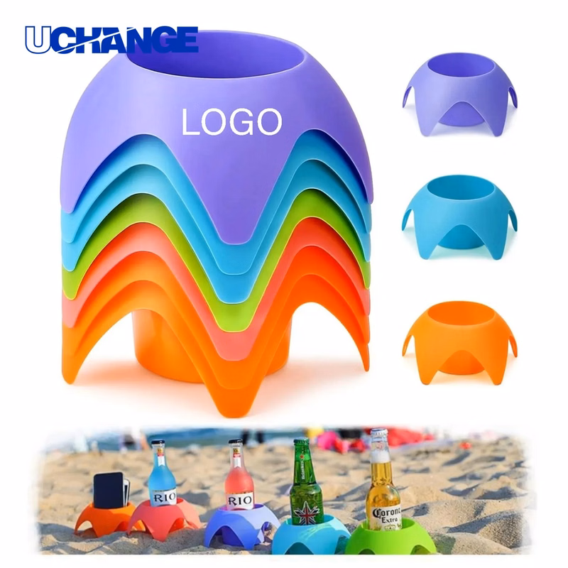 Portable Beach Beverage Holder for Outdoor Leisure & Summer Events