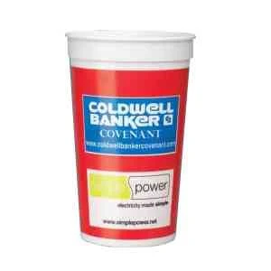 22 oz. Offset Print Smooth Plastic Stadium Cup 1