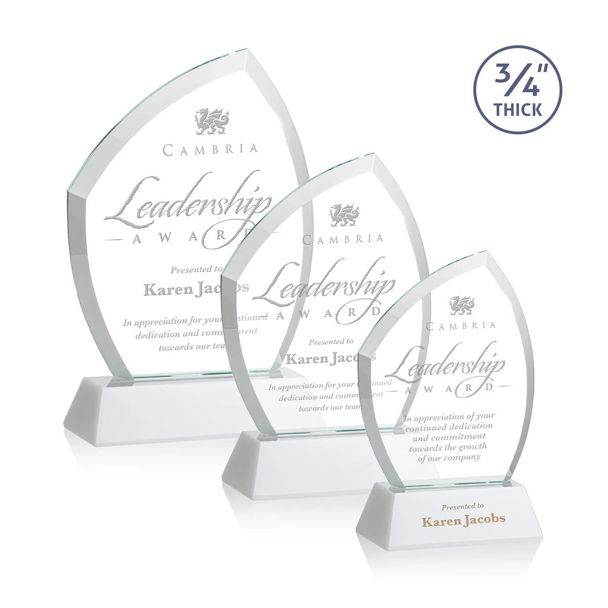 Daltry Award on Newhaven Base - White 1