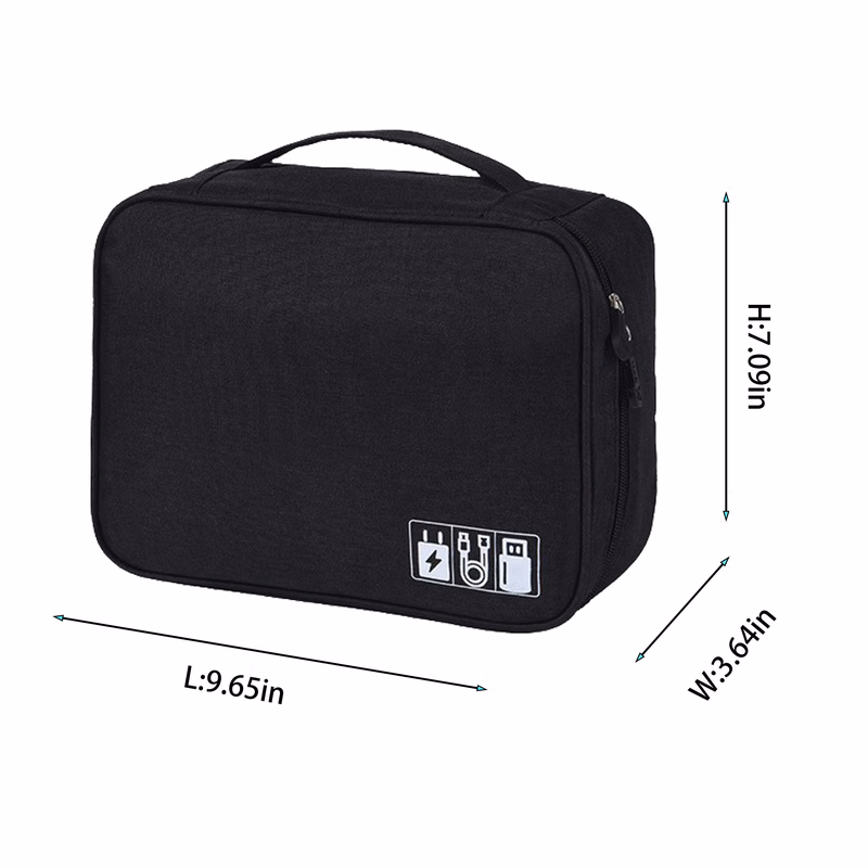 Multi-Function Portable Travel Phone Charger Data Cable Storage Bag