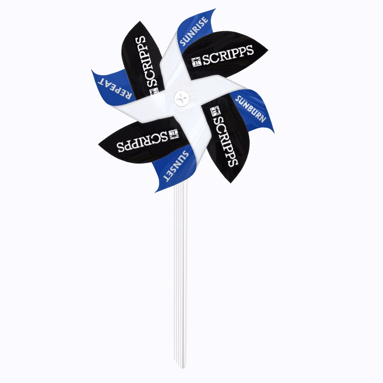 Pinwheel 1 - White Mylar with 7" diameter propellers