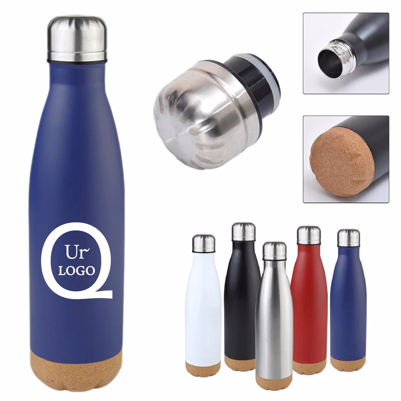 17Oz Cola Shape Water Bottle W/ Cork Bottom