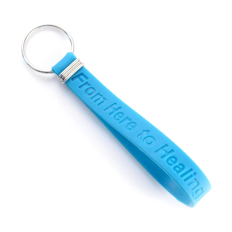 Debossed Silicone Key Chain 1