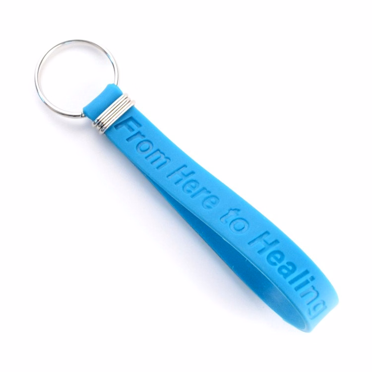 Debossed Silicone Key Chain