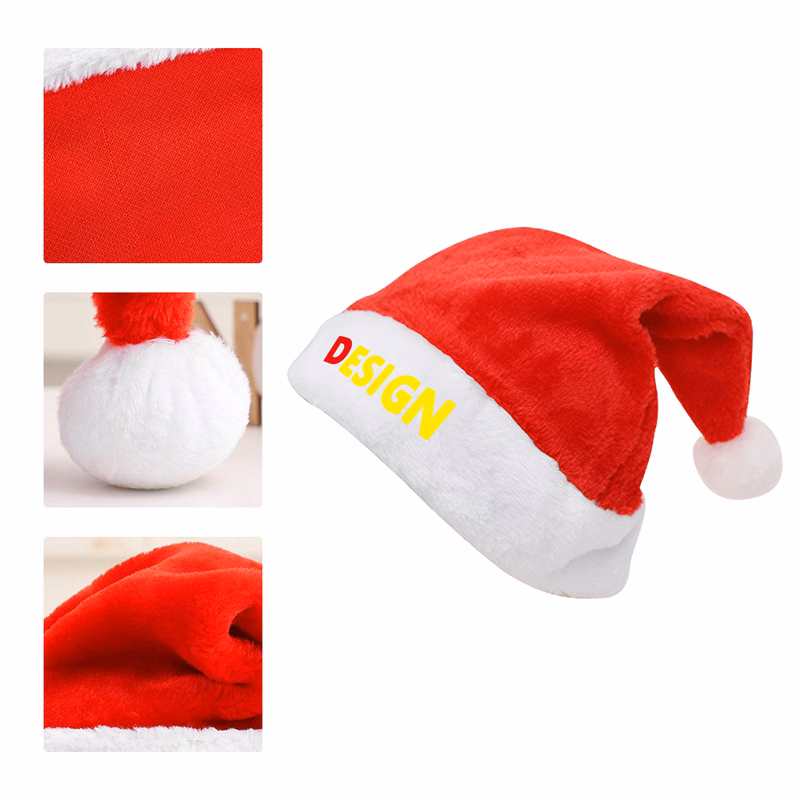 MOQ 50 Deluxe Christmas Plush Hat