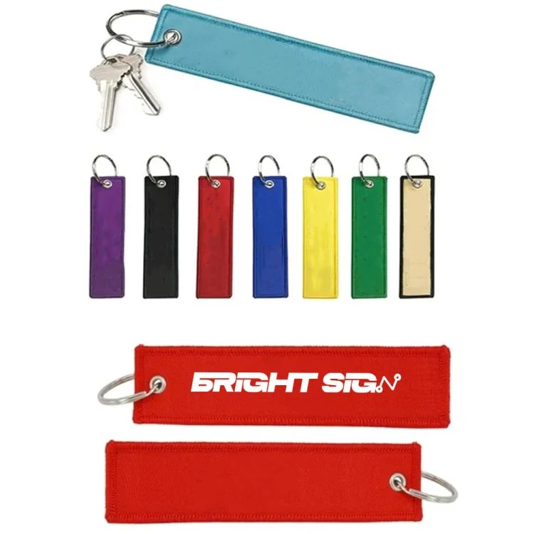 Personalized Double-Sided Embroidered Key Tag 1