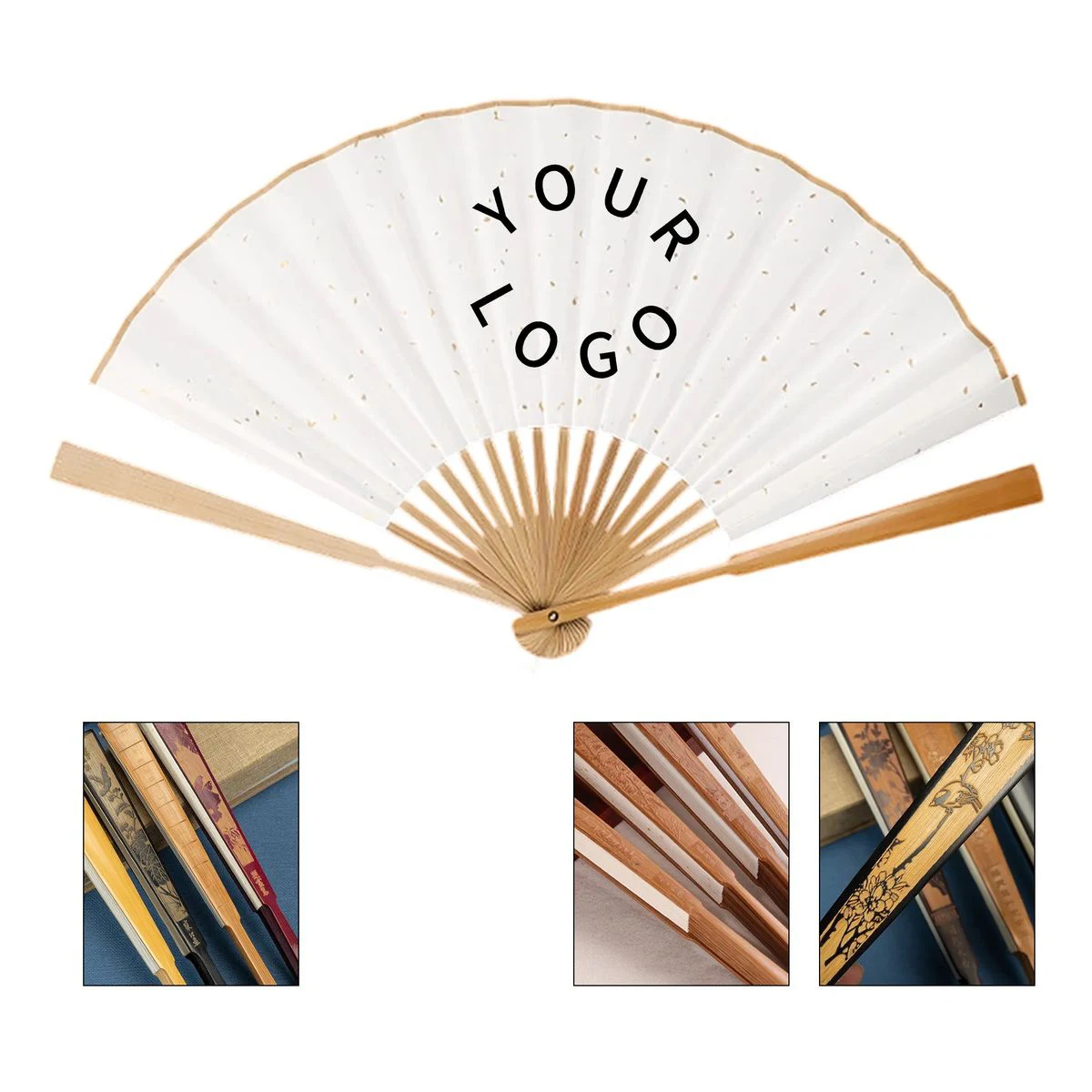 Durable Bamboo Folding Fan for Cooling Outdoors 1