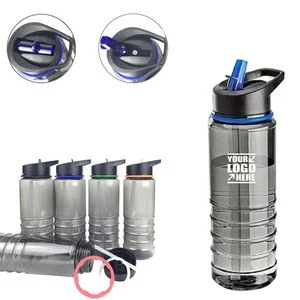 27oz Tritan Plastic Sports Bottle With Flip Up Sipper Lid 1