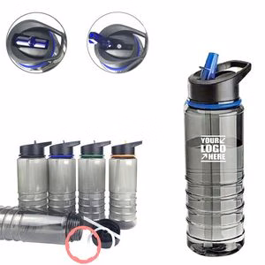 27oz Tritan Plastic Sports Bottle With Flip Up Sipper Lid