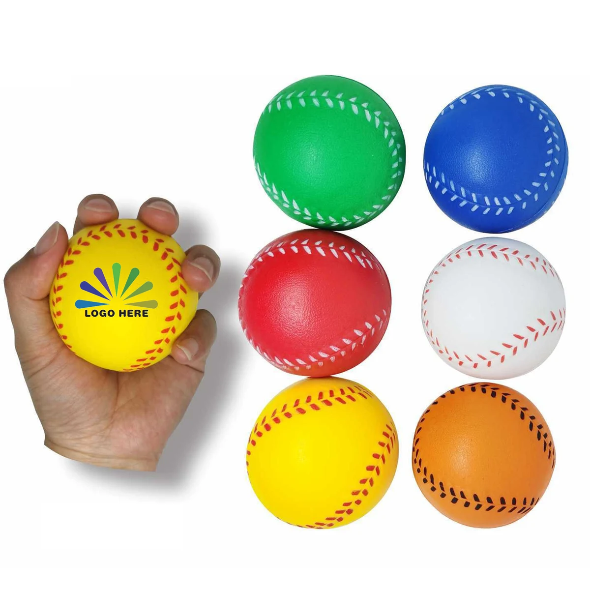 Custom 2.5"D Baseball Shaped Stress Reliever 1
