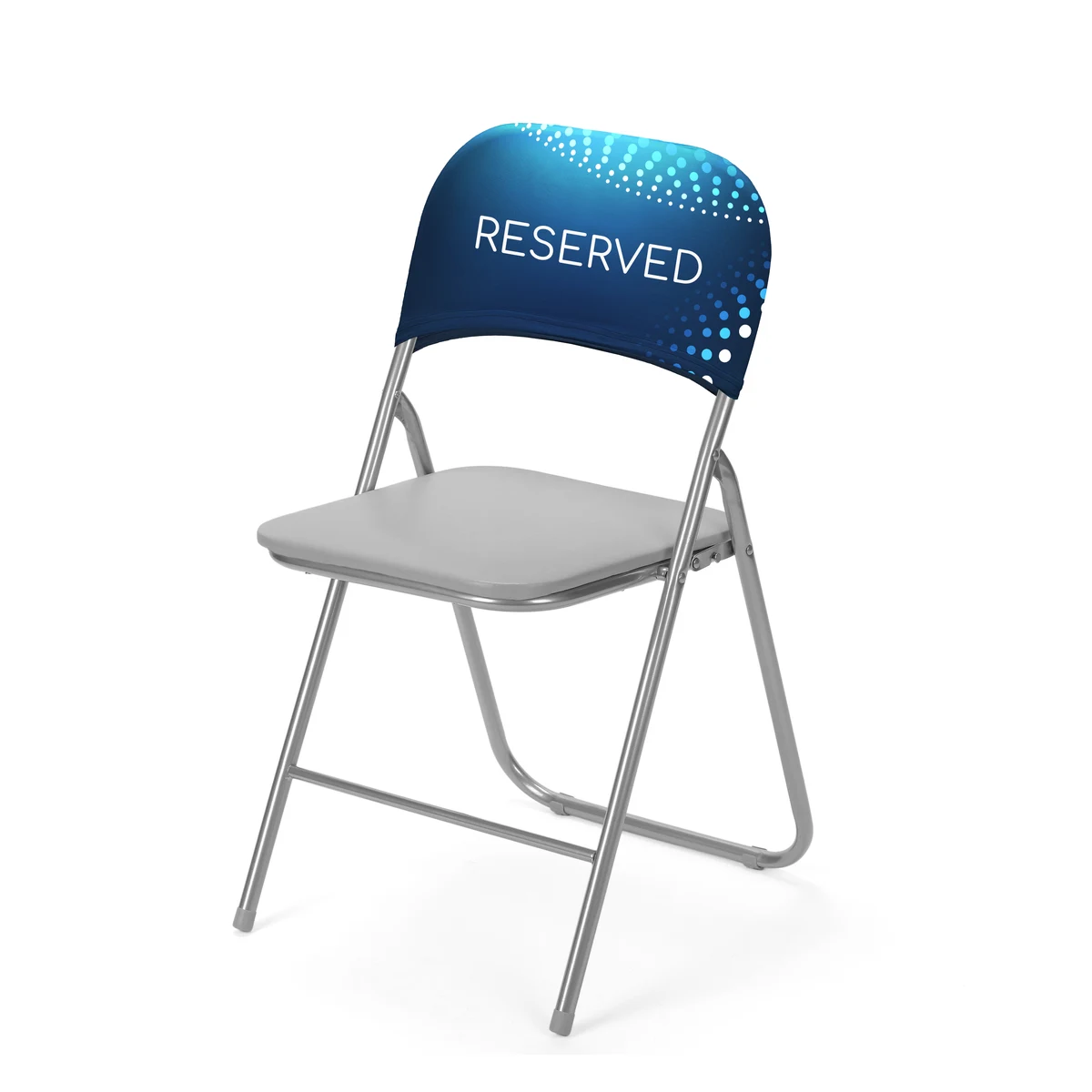 Stretch fabric chair advertising cover 1