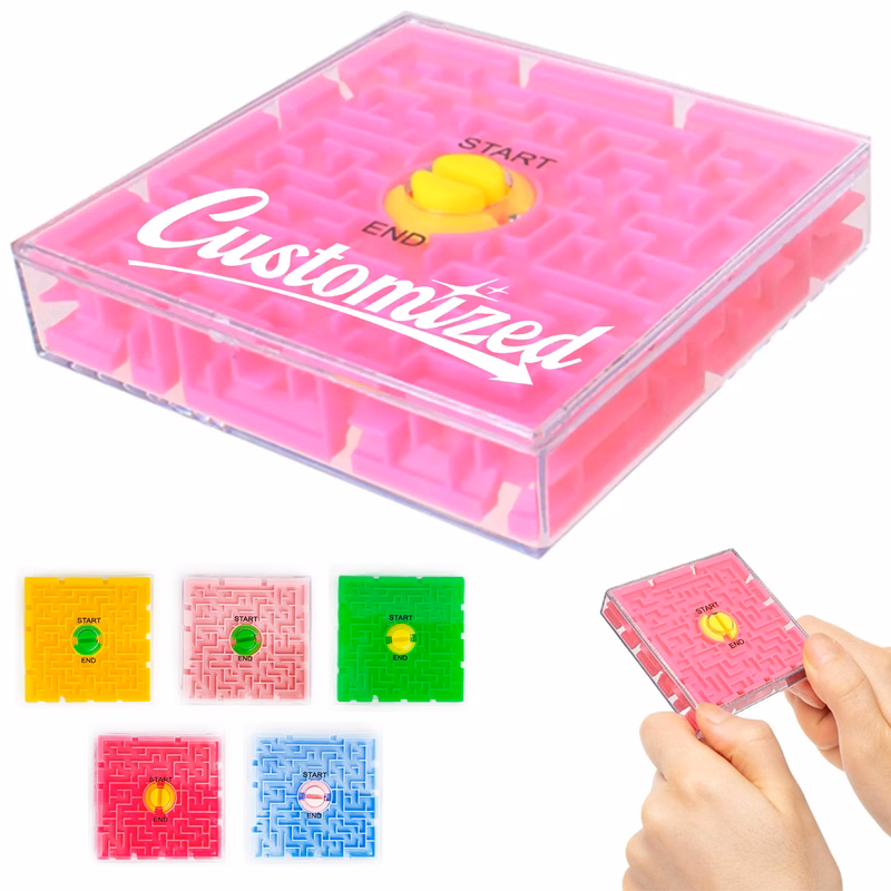Plastic Maze Puzzle Game Cube with Start End Track