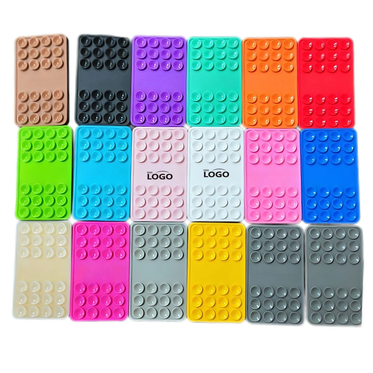 MOQ 10 24 PCS Silicone Single-Sided Suction Phone Case 1