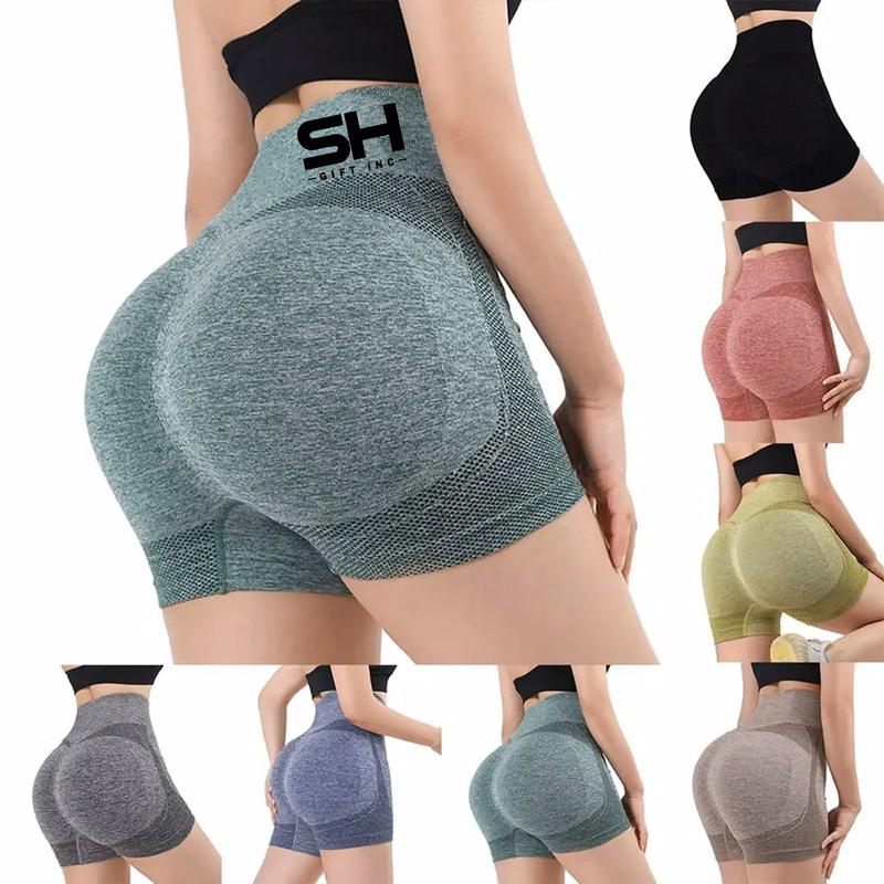 Seamless Women Sports High Waist Gym Yoga Cycling Shorts