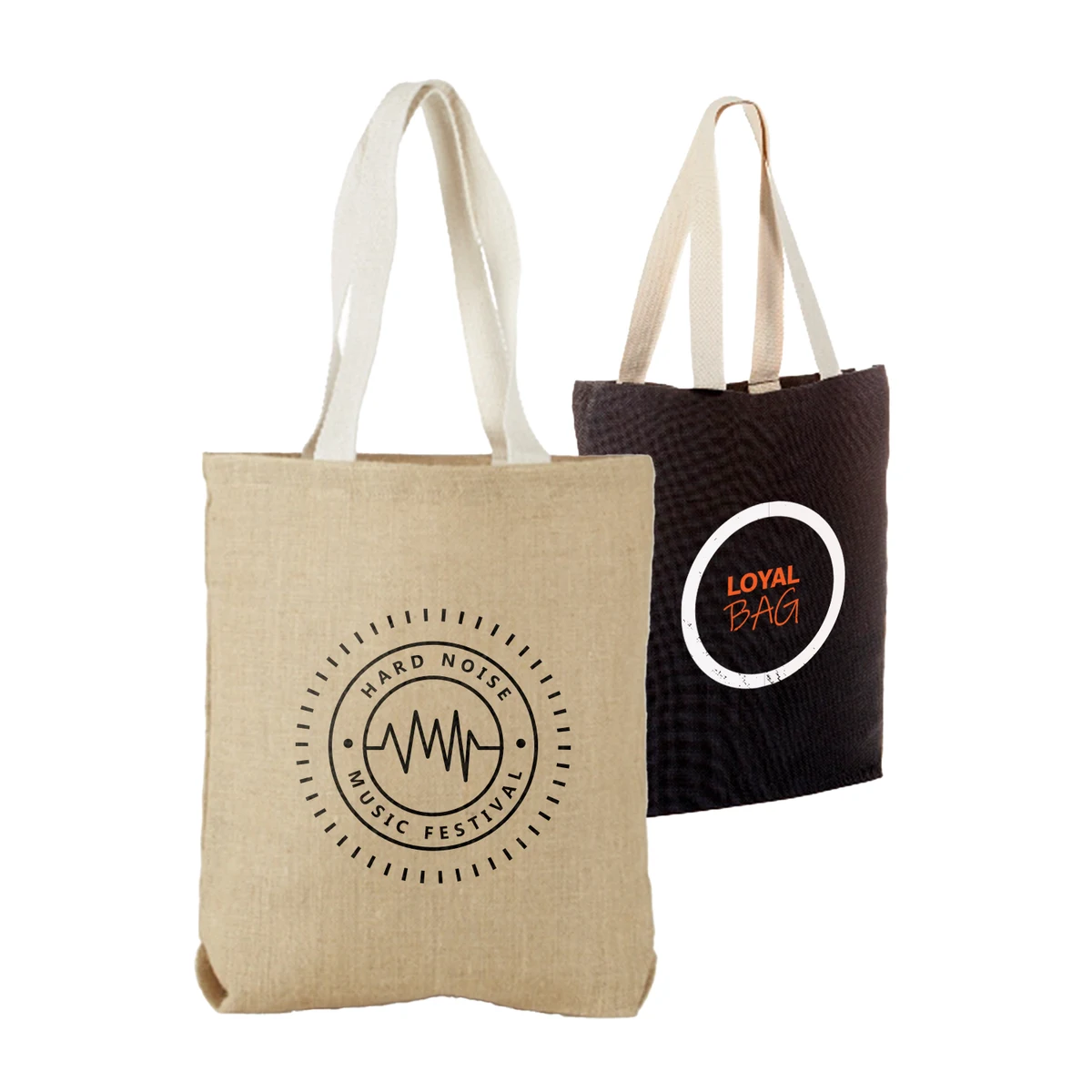 Eco-Friendly Jute Tote Bag with Gusset, custom tote bag with logo imprint 1