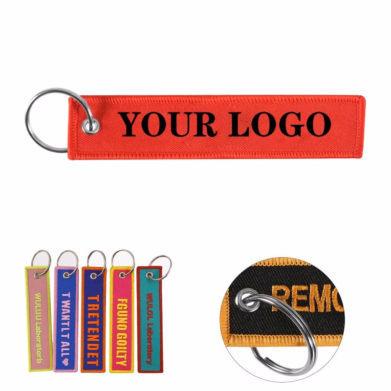 2 Side Embroidery Keychain