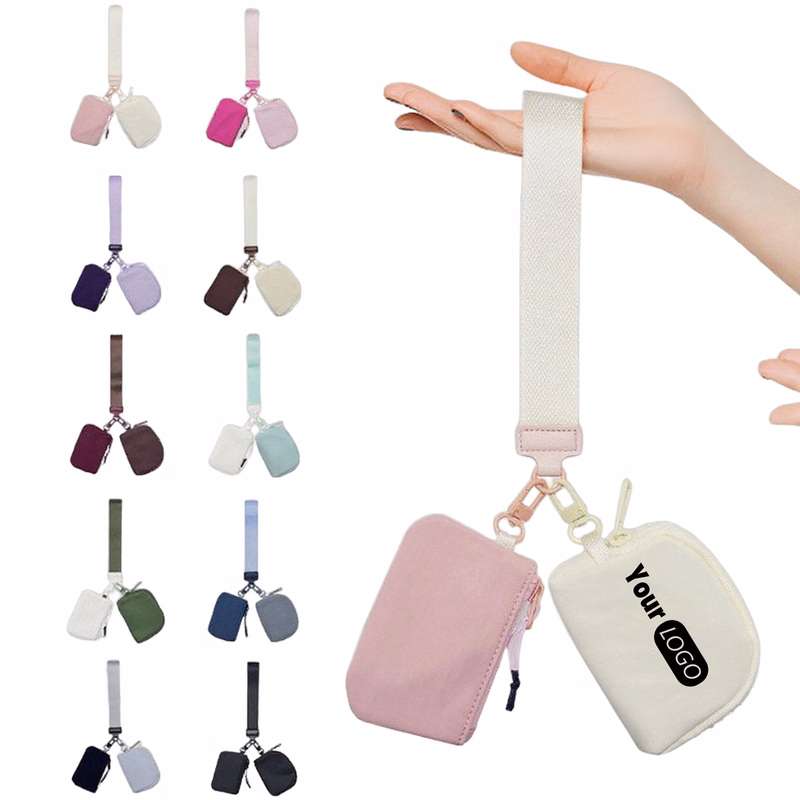 Portable Detachable Dual Pouch Wristlet Wallets