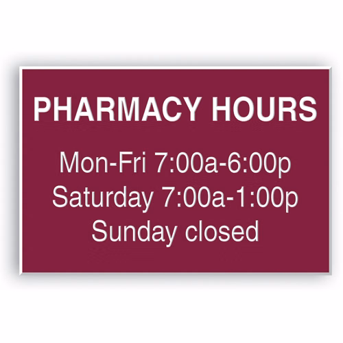 Custom Engraved Signs (40-49 Square Inch)