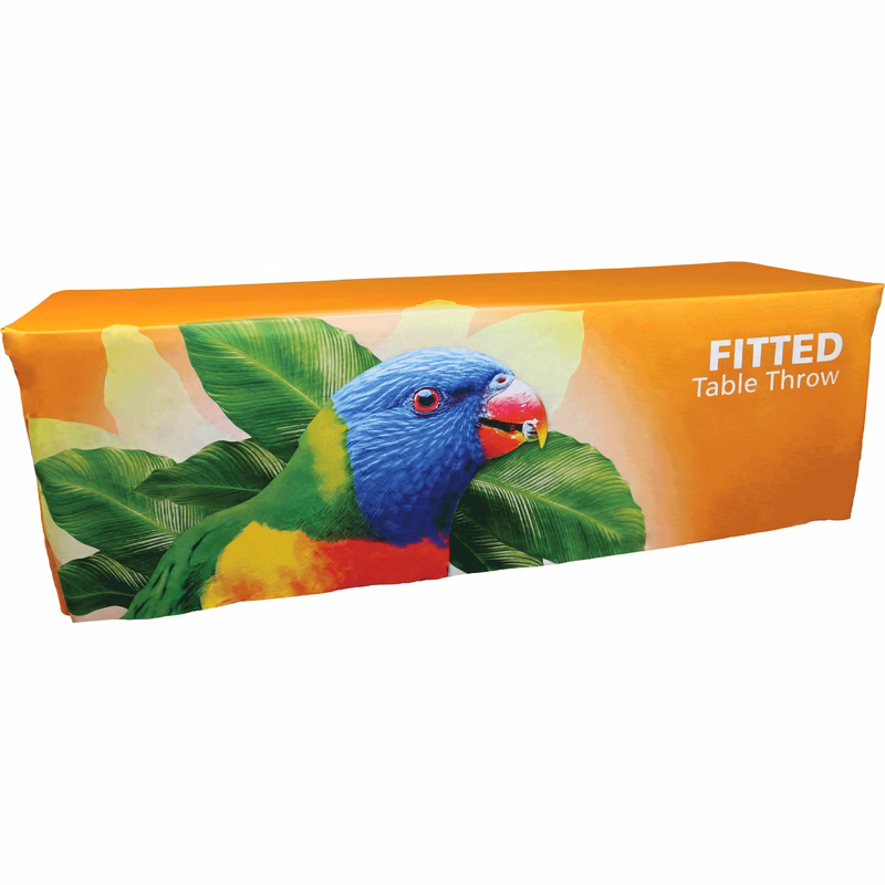 Fitted 4' 3-Sided Economy Dye Sub Printed 36" High Table Throw