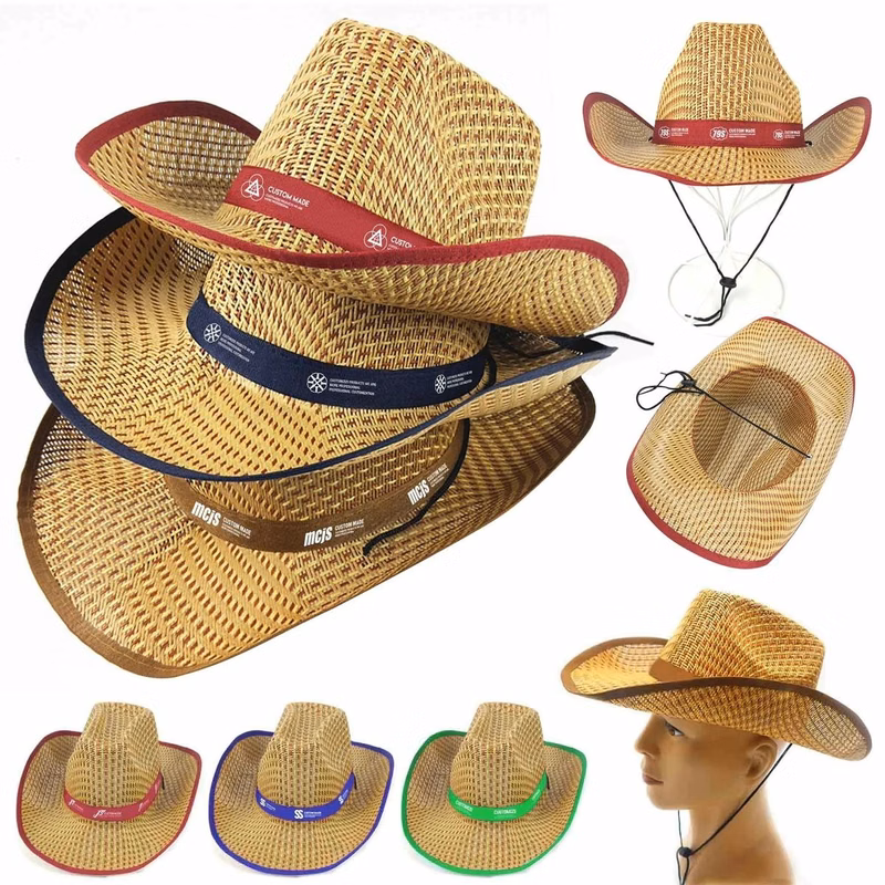 Adults Straw Cowboy Hats Headwear