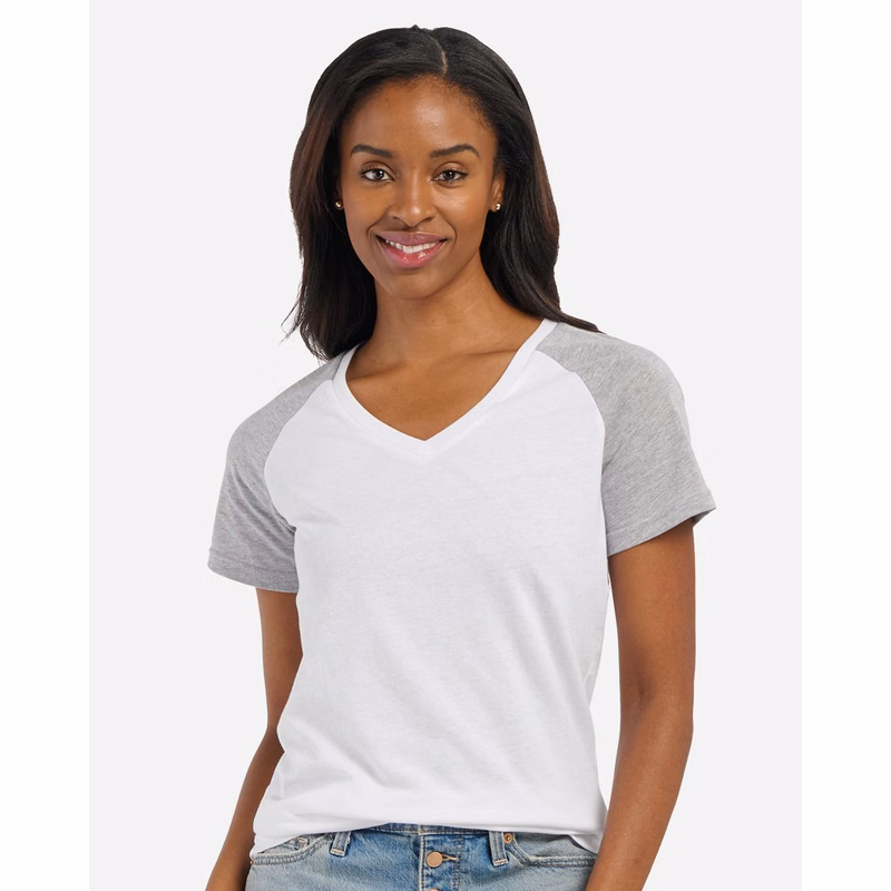 Women's Colorblocked V-Neck T-Shirt - BW2204