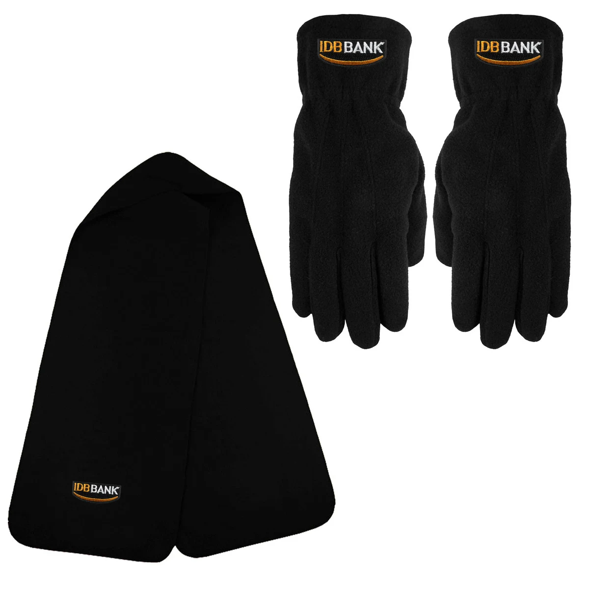 Fleece Scarf and Gloves Combo 1