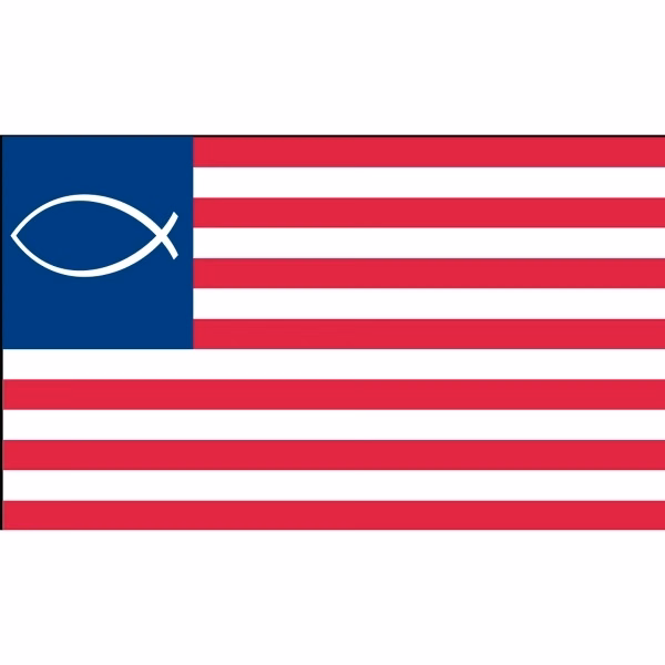 Religious Stick Flag - Jesus Fish