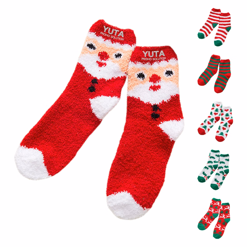 Christmas Winter Fleece House Warming Slipper Socks